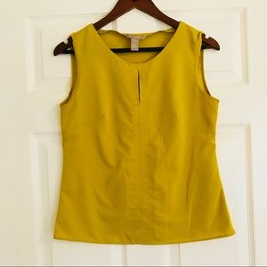 Banana Republic Mustard Keyhole Blouse